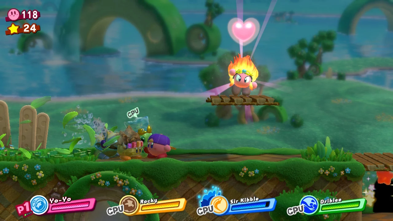 An enemy becomes a friend after a Friend Heart is thrown at it.