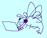 コンピュータの前に座っている悔しいスズメガ。