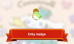 小さい鳥のピッチのバッジ。頭の後ろからピンが張り出している。