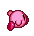 A small kirby walking.