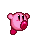A small kirby walking.